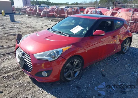 2013 Hyundai Veloster Turbo W/Black из США, поврежденный, VIN KMHTC6AEXDU115328